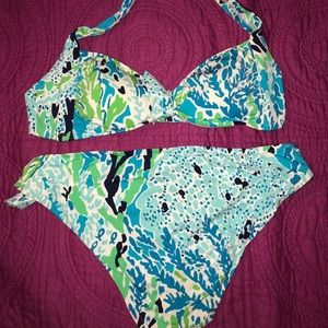 Lilly Pulitzer let’s cha cha bikini swim small
